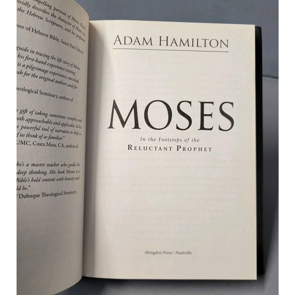 Moses In the Footsteps of the Reluctant Prophet Book by Adam Hamilton 2017 HC - Picture 2 of 14
